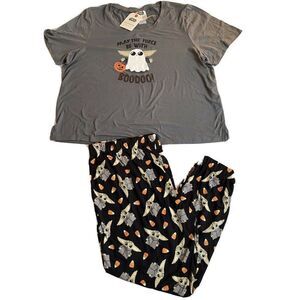 MUNKI MUNKI Star Wars BABY YODA Halloween PJ Pajama Set Sz 1X